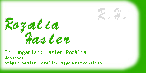 rozalia hasler business card